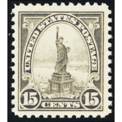 566, Mint VF/XF NH 15¢ - PFC Certificate Graded 85 * Stuart Katz