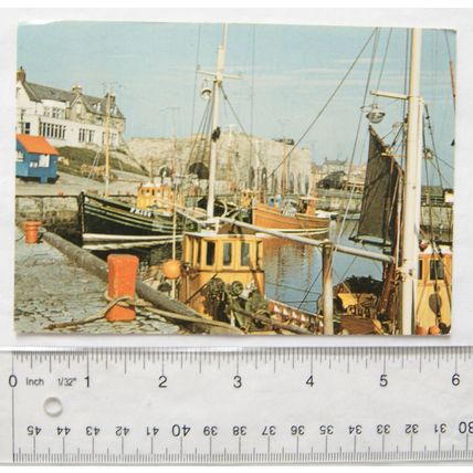 1983 postcard Seahouses Harbour