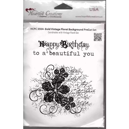 Heartfelt Creations. Bold Vintage Floret Background Stamp Set. Stamping Crafts