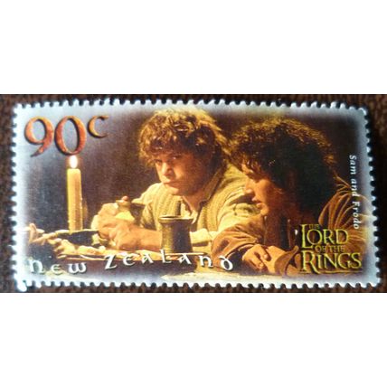 New Zealand 2001 Lord of the Rings Film 90c Sam Gamgee Frodo used stamp SG2460