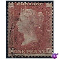 1864 SG43 1d Red Plate 146 Good+ Used "CE"