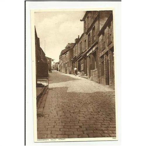 Yorkshire HAWORTH Hilly Street Postcard by Bronte Society (7002)