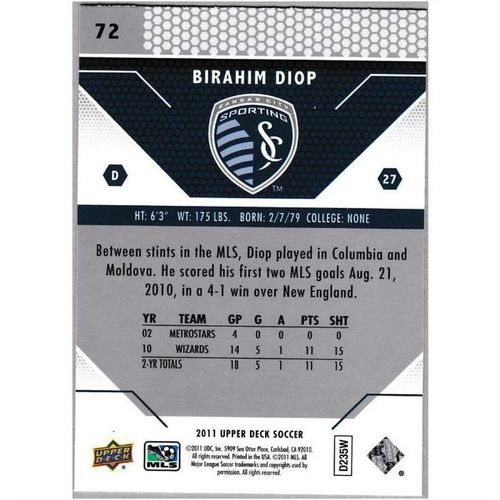 2011 Upper Deck - #72 - Birahim Diop