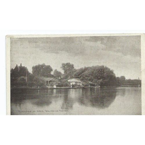 surrey postcard walton - on - thames . bungalos unposted ra series