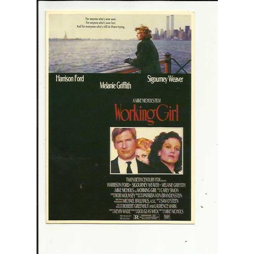 WORKING GIRL Harrison Ford Poster Art Postcard by Avant Garde (P576)