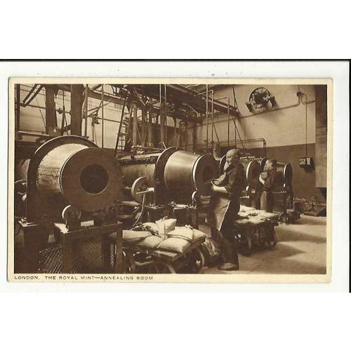 LONDON Royal Mint Annealing Room Postcard