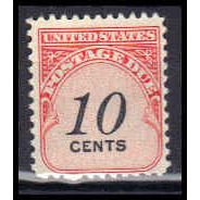 J97 10c Postage Due Average MNH KA1233