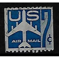 USA 1958 AIR 7c BLUE SG 1111 FINE USED