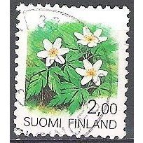 Finland 1990 Michel 1100 O Cote (2013) 0.45 Euro Anémone des bois Cachet rond