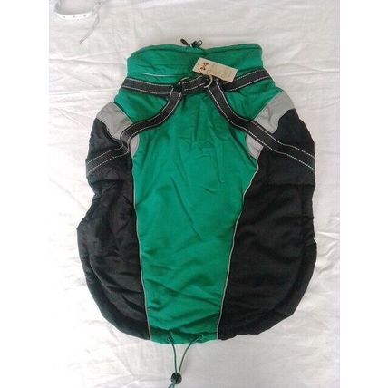 Dog Winter Coat Jacket 23" Back (XL) Green Black Grey Padded