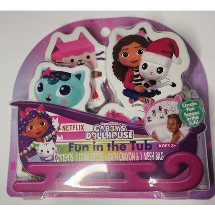 Netflix Dreamworks Gabby's Dollhouse Fun In The Tub Foam Crayon Mesh Bag Pcs KR