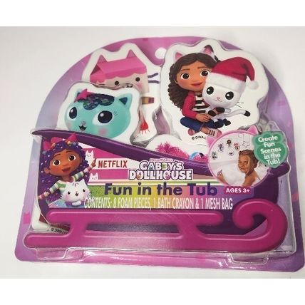 Netflix Dreamworks Gabby's Dollhouse Fun In The Tub Foam Crayon Mesh Bag Pcs KR