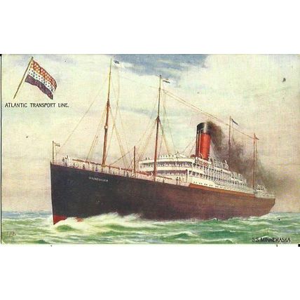 Atlantic Transport Line SS MINNEWASKA Tuck Oilette Postcard (9126)