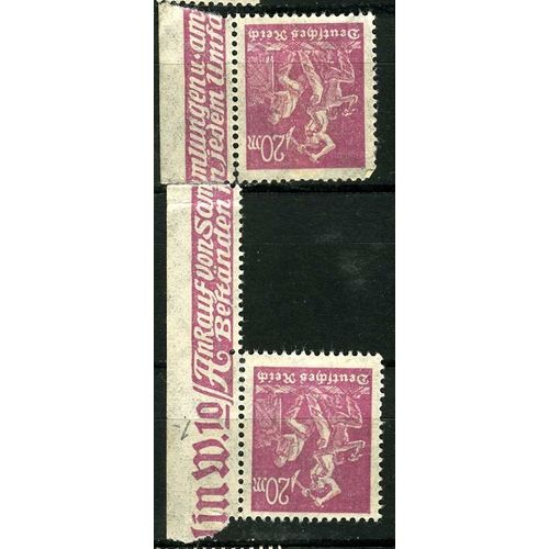1922/1923 Michel 241 - with advertising - 2 pieces