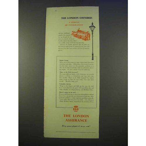 1955 The London Assurance Ad - London Omnibus