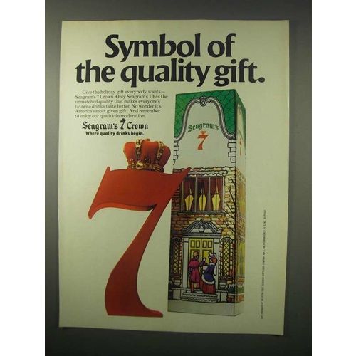 1979 Seagram's 7 Crown Whiskey Ad - Quality Gift