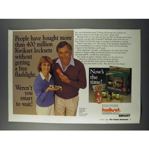 1986 Kwikset Locksets Ad - People have bought more than 400 million