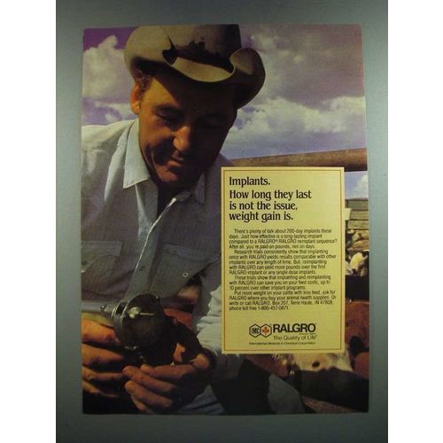 1986 IMC International Minerals & Chemical Ralgro Ad - Implants