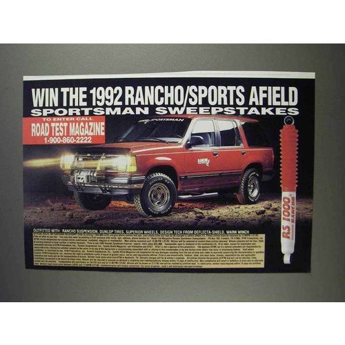 1991 Rancho RS 1000 Suspension Ad - Sweepstakes