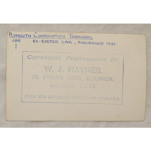 Photo Plymouth Tram no.1 in c.1931
