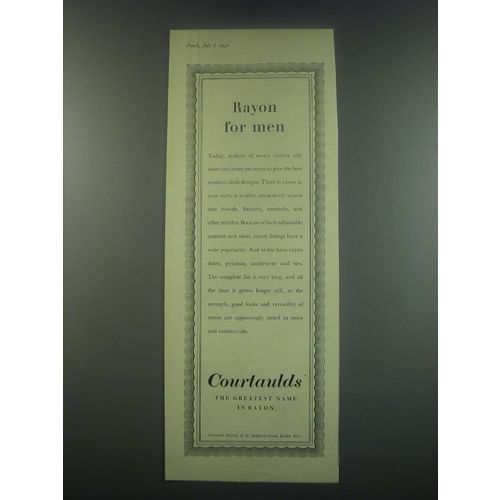 1949 Courtaulds Rayon Ad - Rayon for men