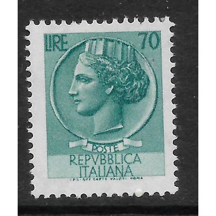 ITALY 1968 COIN OF SYRACUSE 70L GREEN SG 1214 M MINT #2