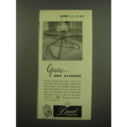 1949 Drexel Furniture Ad - Grace.. and glamour