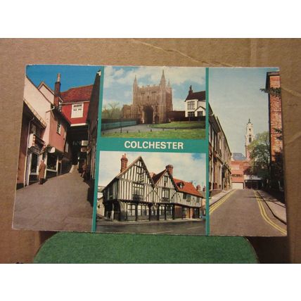 multiview, COLCHESTER, ESSEX , used postcard 1982 pm Colourmaster =