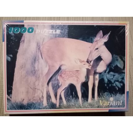 Whitetail Deer and Fawn Jigsaw Puzzle 44 x 68cm Dent on Corner