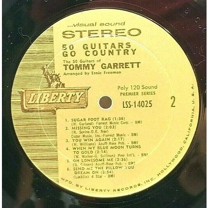 Tommy Garrett 50 Guitars Go Country LP Vinyl Record Album Gatefold (P7)