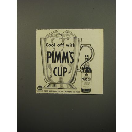 1950 Pimm's Cup Ad - Cool off with Pimm's Cup