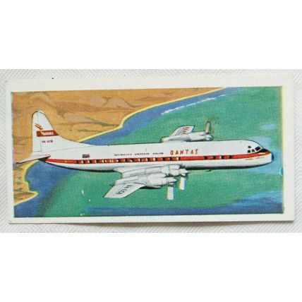 1962 Lyons Tea card Wings Across the World No. 18 Lockheed Electra