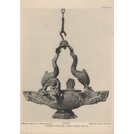 Roman Bronze Hanging Lamp From Paris Antique London Postcard