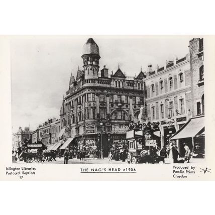 The Nags Head 1906 Islington Pub Boots Shoe Polish London Postcard