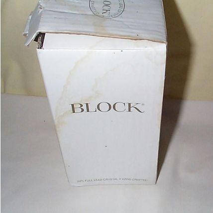 Vintage Block Tulip 7 Inch Hurricane Vase / Candle Holder - 24% Lead Crystal Han