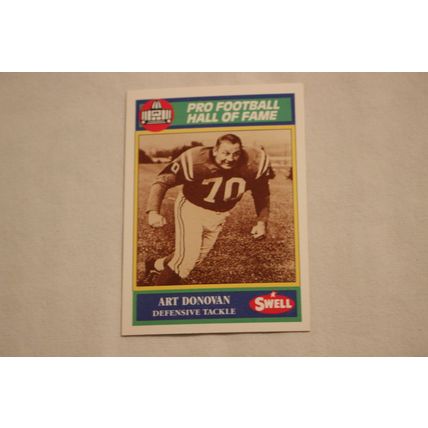 Art Donovan 1990 Swell Pro Football Hall of Fame NO. 62