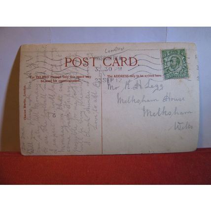 HOLY TRINITY CHURCH, STROUD GREEN, LONDON used antique postcard 1912 pm #