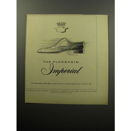 1957 Florsheim Imperial Bromley Shoes Advertisement - The Florsheim Imperial