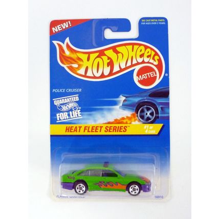 Hot Wheels Police Cruiser #537 Heat Fleet Series 1 of 4 Green Die-Cast Car 1997