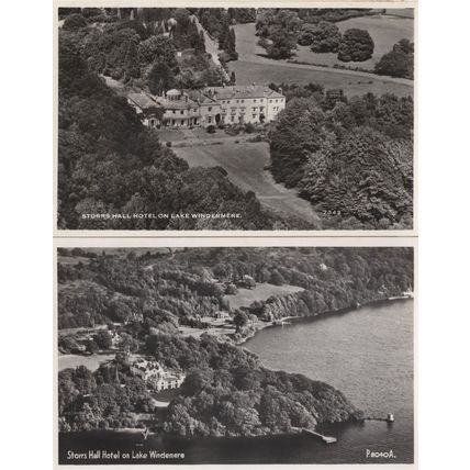 Lake Windermere Starrs Hall Hotel Cumbria 2x Real Photo Postcard s