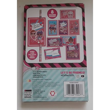 Huge Lot 64 Valentine Cards LOL Frozen ll Scented Eraser + 48 Pencils + Art LOOK
