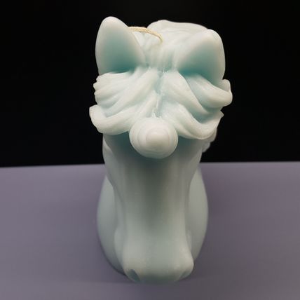 Unicorn Head Turquoise Candle - 16.5cm