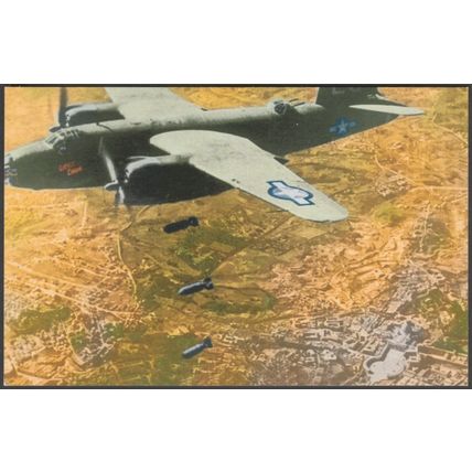 B-26 Marauder Dropping Bombs Over Rome - ww2cards Postcard
