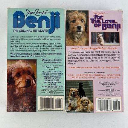 Benji The Dog VHS Video Tape Lot #1
