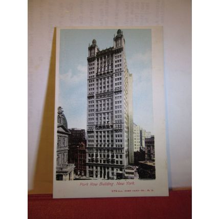 PARK ROW BUILDING, MANHATTAN, NEW YORK CITY, USA unused antique postcard =