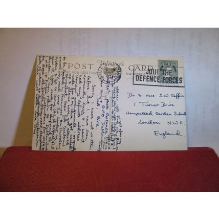 THE POND, ZOOLOGICAL GARDENS, DUBLIN, IRELAND. used postcard 1952 pm =