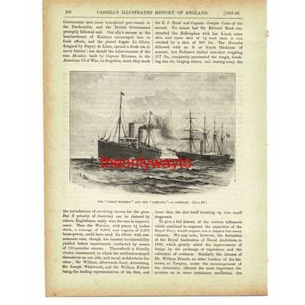 Great Western & Campania, A Contrast, Book Illustration (Print), c1895