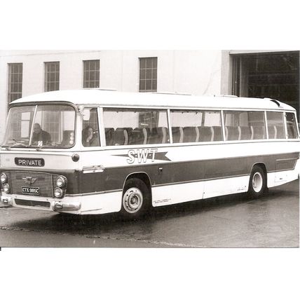 Black & White Photo of South Wales Transport Co. Ltd. - CTX 985C ex. Neath & Cdf