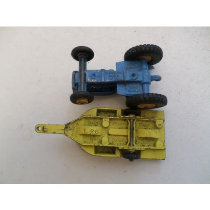 Vintage x 7 - Matchbox - Die Cast - Cars - Farm Tractor - Trailer