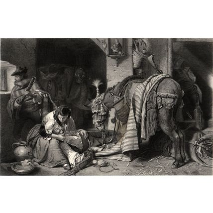 SPANISH CONTRABANDISTAS 1866 John Phillip - William Ridgway VICTORIAN ENGRAVING